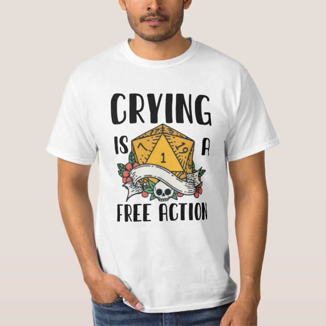 Camiseta Chorar é uma ação livre (Frente)