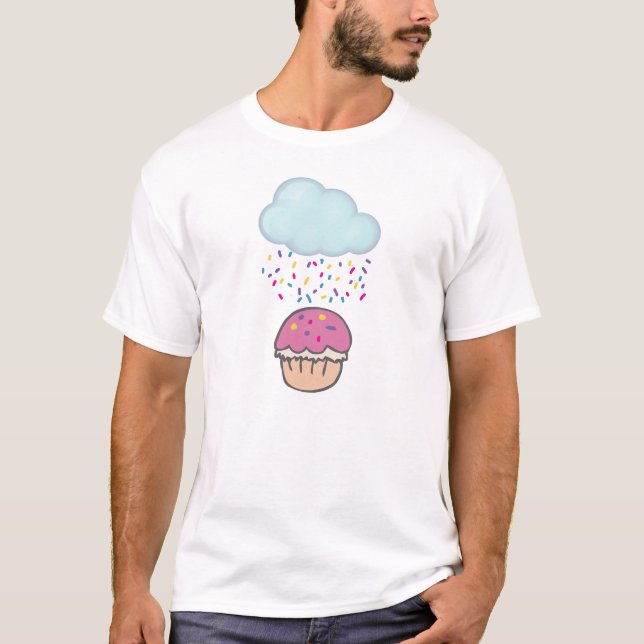 Camiseta Chovendo Confeitos no Cupcake (Frente)