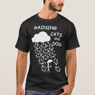 Camiseta Chovendo Gatos E Cachorros