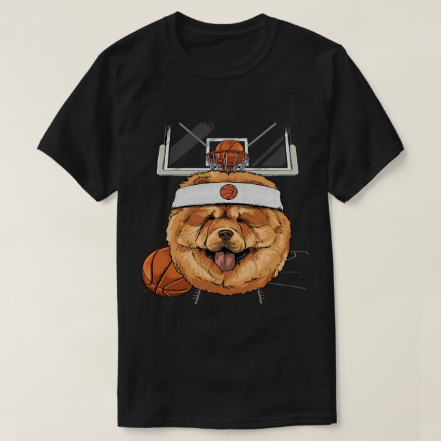 Camiseta Chow Chow Basketball Dog Lovers Basketball Player  (Frente do Design)