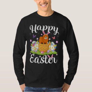 Camiseta Chow Chow Dog Easter Hunt Ovo Floral Chow Eas