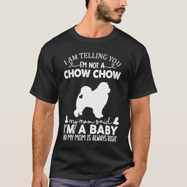 Camiseta Chow Chow Dog   For Women Mom Mama Baby Dog (Frente)