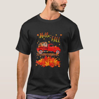 Camiseta Chow Chow Dog Leaf Fall Autumn Red Truck Lover