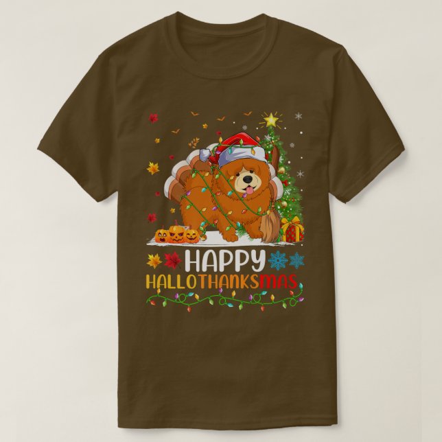 Camiseta Chow Chow Dog Lover Engraçado Feliz Chow Chow Hell (Frente do Design)