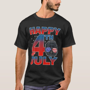 Camiseta Chow Chow Dog Patriotic America Flag Feliz 4º De