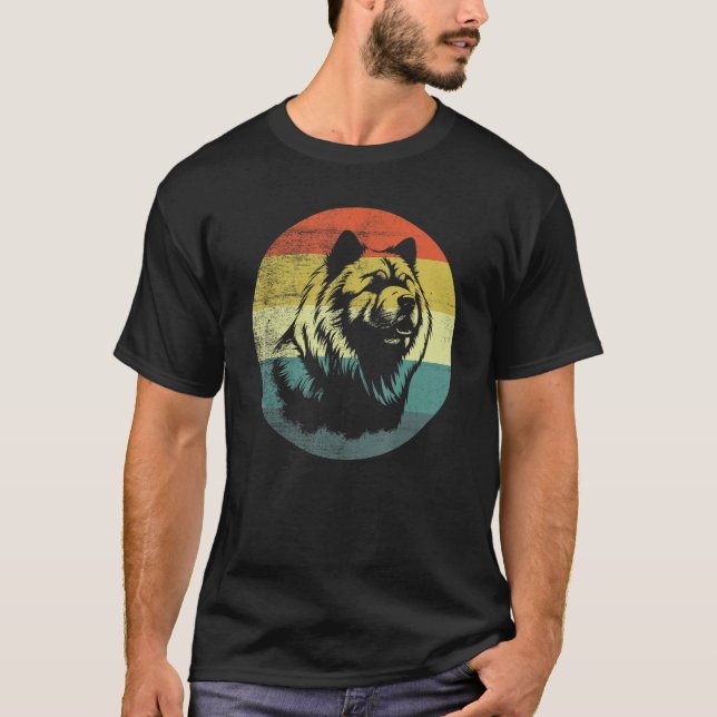 Camiseta Chow Chow Dog Retro Design (Frente)