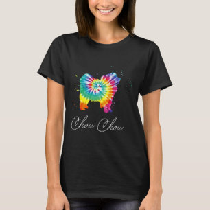 Camiseta Chow Chow Dog Tie Dye Rainbow Dog Mãe Love R 251
