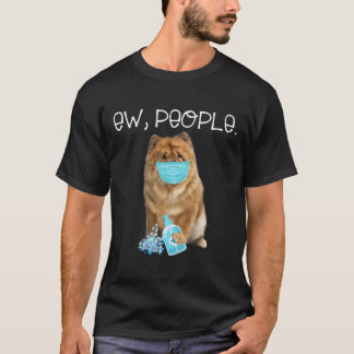 Camiseta Chow Chow Ew Pessoas Dog Vestindo Uma Máscara