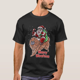 Camiseta Chow Chow Papai Noel Que Feliz Cão De Natal X Mães