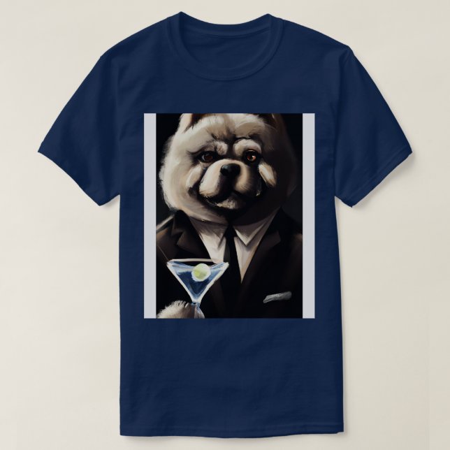 Camiseta Chow Chow Suit Martini 2 (Frente do Design)