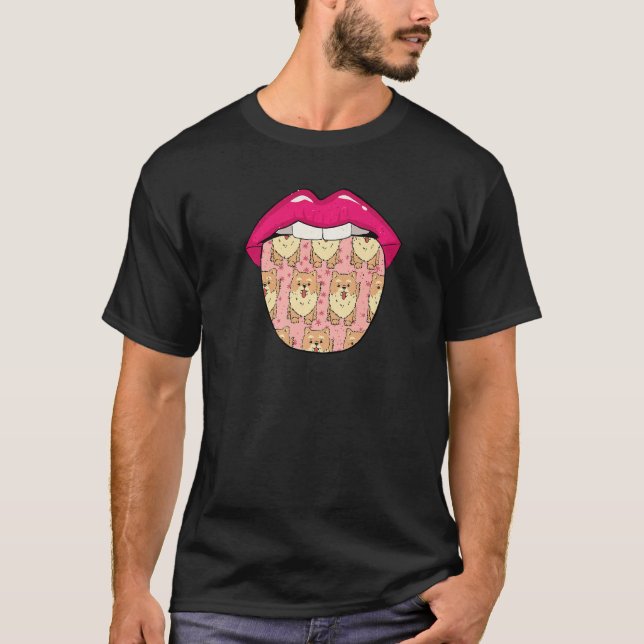 Camiseta Chow Chow Tongue Pet  Dog Breed Chow Chow (Frente)