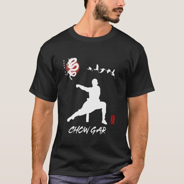 Camiseta Chow Gar Beginner Calligraphy Chinese Martial Desi (Frente)