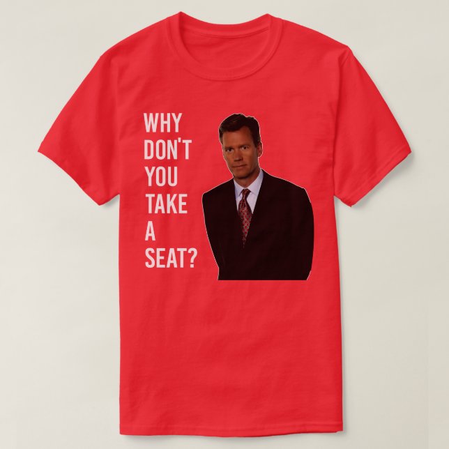 Camiseta Chris Hansen Porque Não Se Senta? (Frente do Design)