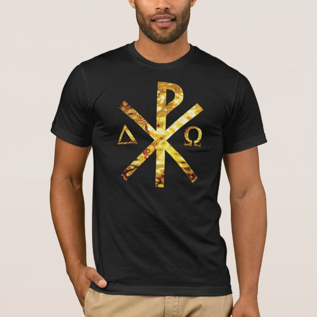 Camiseta Chrisme Alfa Ómega ora TRANS PNG (Frente)