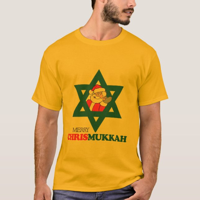 Camiseta Chrismukkah alegre - (Frente)