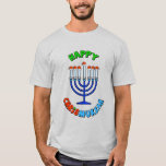 Camiseta Chrismukkah Santa Hat Menorah T-Shirt<br><div class="desc">O termo "Chrismukkah" começou em 2003 num programa de televisão chamado "O.C." Pode ser interpretado como (1) a mistura de Natal e Chanucá durante a época festiva em casas onde se é judeu e onde se tem fé cristã protestante. É uma maneira de celebrar ambos os lados de uma família...</div>