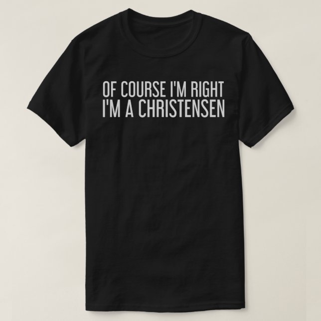 Camiseta CHRISTENSEN Presente Apelido Engraçado Árvore Gene (Frente do Design)
