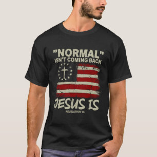 Camiseta Christian American Flag Normal Não Está Voltando J