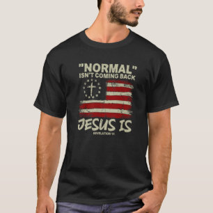 Camiseta Christian American Flag Normal não está voltando J