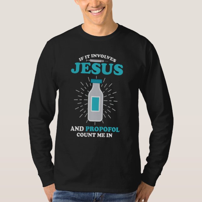 Camiseta Christian Anesthetist If It Involves Jesus (Frente)