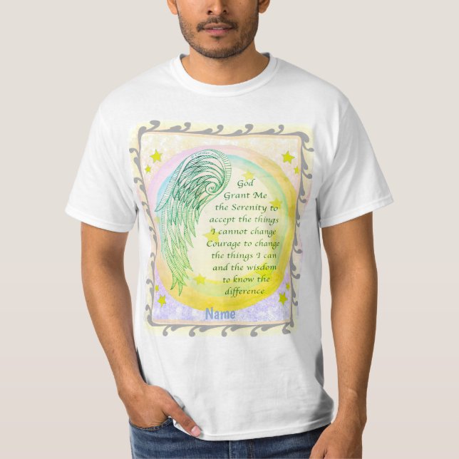 Camiseta Christian Angel Serenity Prayer (Frente)