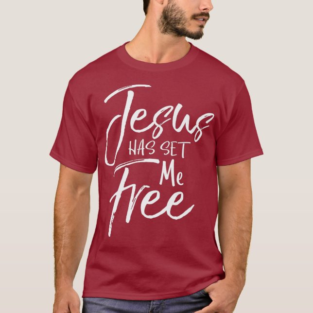 Camiseta Christian Baptism Gift for Women Jesus Has Set (Frente)