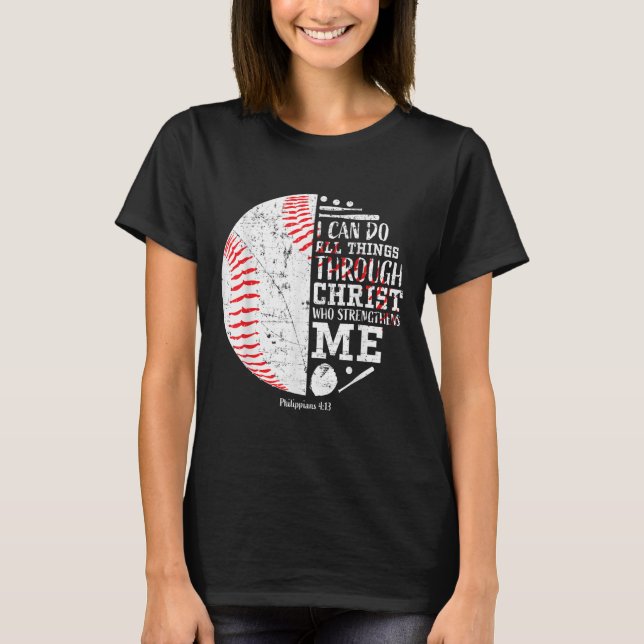 Camiseta Christian Baseball Philipans 4_13 I Can Do All Thi (Frente)
