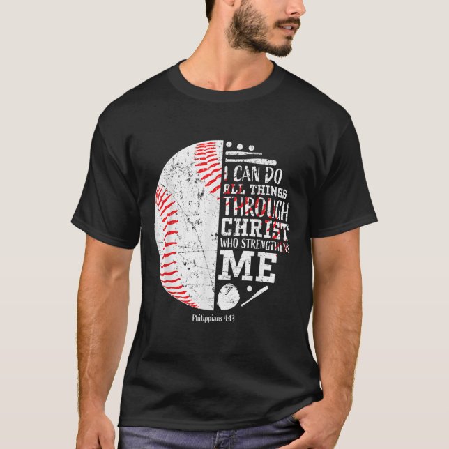 Camiseta Christian Baseball Philipans 4_13 I Can Do All Thi (Frente)