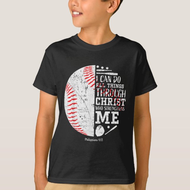 Camiseta Christian Baseball Philipans 4_13 I Can Do All Thi (Frente)