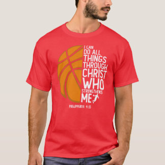 Camiseta Christian Basketball I Can Do Allhingshrough Chris