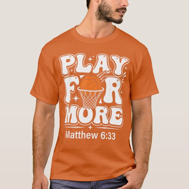 Camiseta Christian Basketball Jesus Bible Verse Basketball  (Frente)