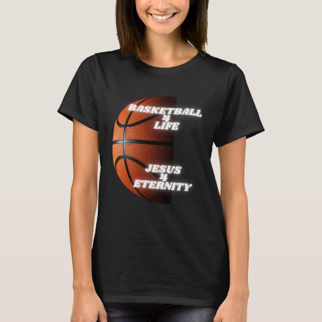Camiseta Christian Basketball Kids Athlete Religious Jesus  (Frente)