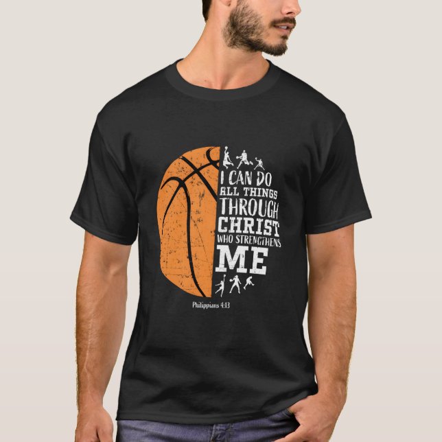 Camiseta Christian Basketball Religious (Frente)