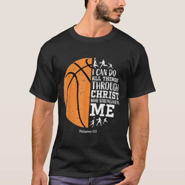 Camiseta Christian Basketball S Men Boys Kids Religious Gif (Frente)
