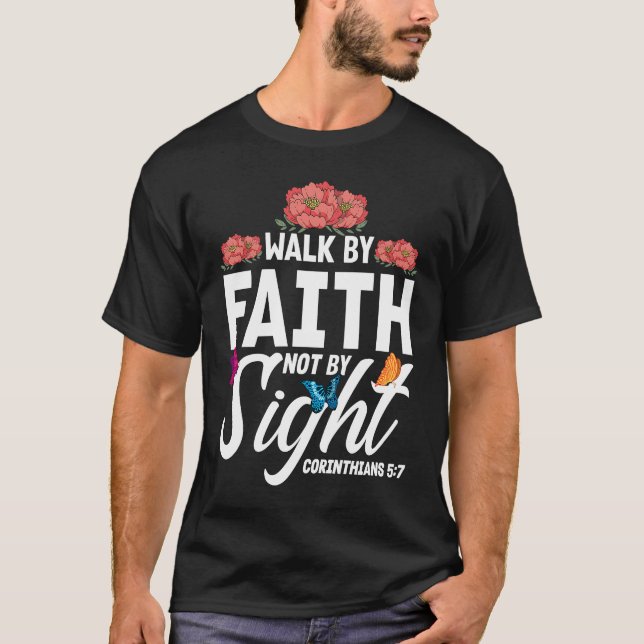 Camiseta Christian Bible Verse Corinthians 57 Flower Butter (Frente)