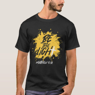 Camiseta Christian Bíblia Verse Be The Light Matthew 514