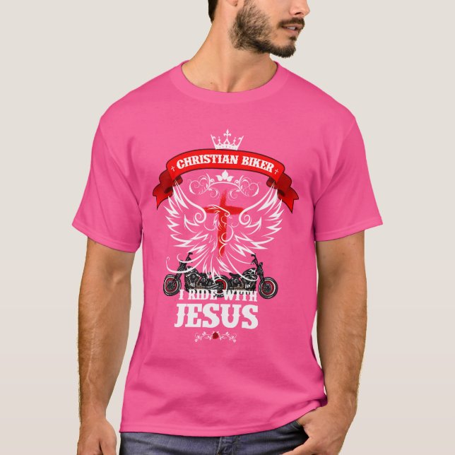 Camiseta Christian Biker Eu Ando Com Jesus (Frente)