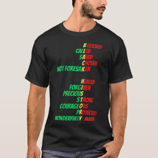 Camiseta Christian Black History Melanin Church Men Women B