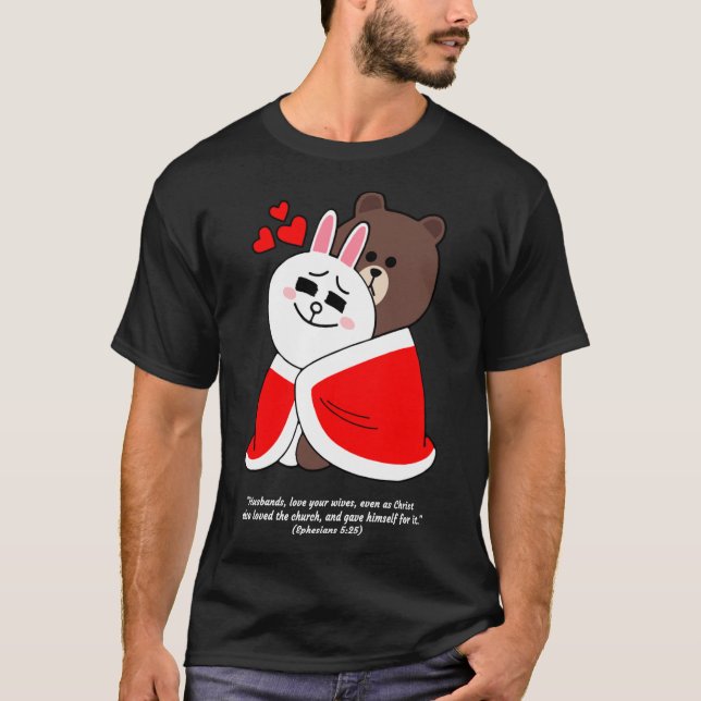 Camiseta Christian Brown Bear Cony Cony Coelho Coelho Marid (Frente)