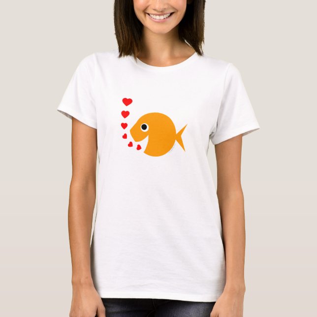 Camiseta Christian Clean Humor Bachelorette Cute Goldfish (Frente)