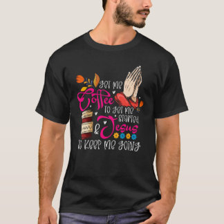 Camiseta Christian Coffee Jesus Religious Faith Prayer Hand