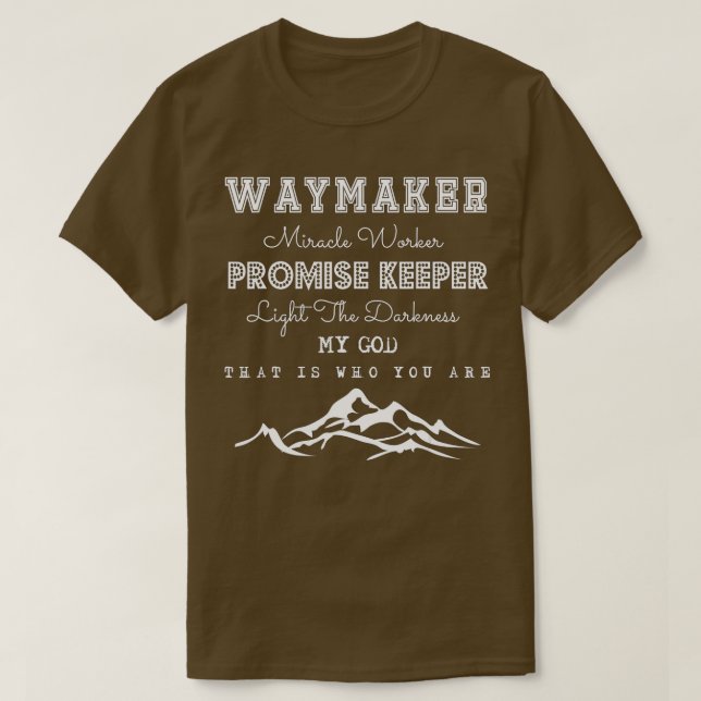 Camiseta Christian Cote Waymaker Promessa Milagre do Detent (Frente do Design)