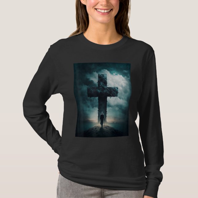 Camiseta Christian Cross Faith and Prayer (Frente)