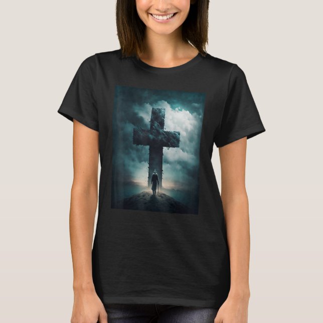 Camiseta Christian Cross Faith and Prayer (Frente)