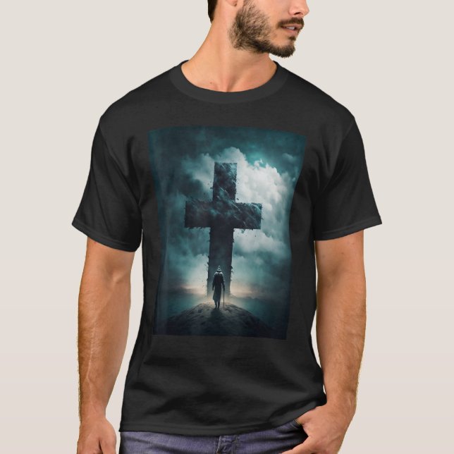 Camiseta Christian Cross Faith and Prayer (Frente)