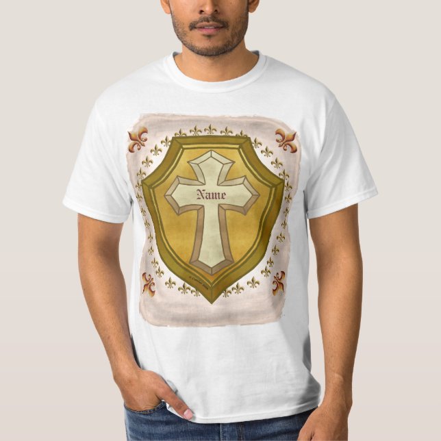 Camiseta Christian Cross Shield (Frente)
