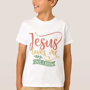 Camiseta Christian Design Jesus Me Ama. Isso Eu Sei