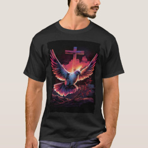 Camiseta Christian Dove Cross retrô 70s vintage 1