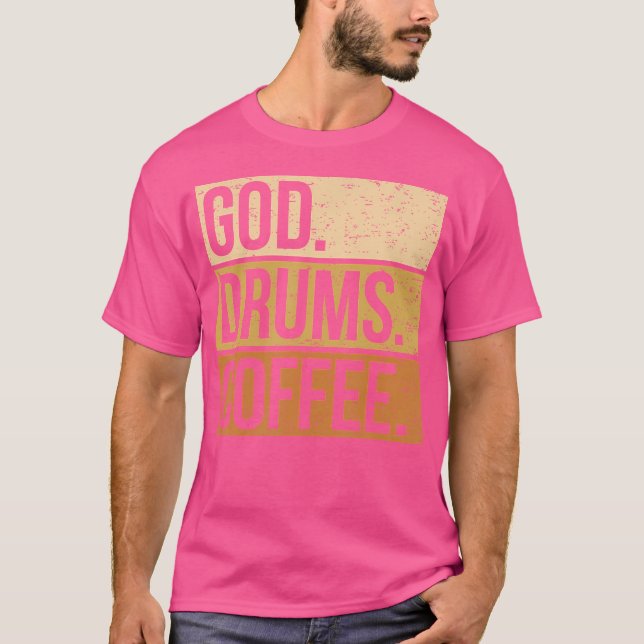 Camiseta Christian Drummer Drumming Percussion I Deus Drums (Frente)