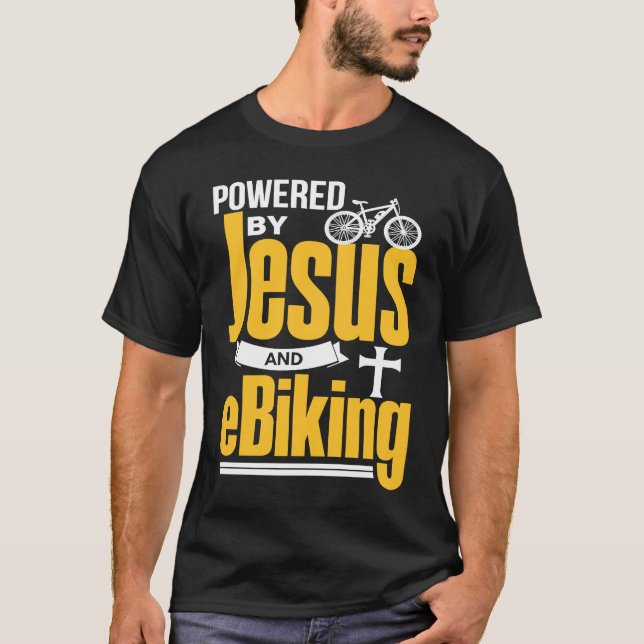 Camiseta Christian E Biker Jesus Bike Electric Bike E Bik (Frente)